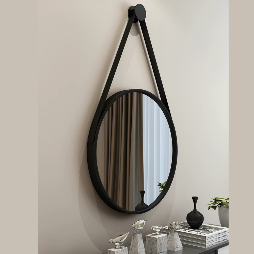 600X600mm	Black Frame Mirror	600B-1